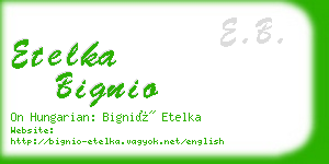 etelka bignio business card